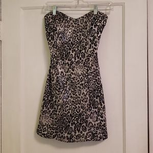 Sequin Leopard Print Dress
